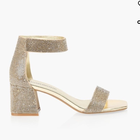 WISHBONE
Adriana Heel Sandals Rose Gold, Crystals, Elegant, Festive, Size 10 - Picture 1 of 14